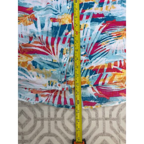 Chico’s Artsy Boho Blouse Women’s XL Multicolor Retro 90s Y2K Beach Top - Picture 6 of 8